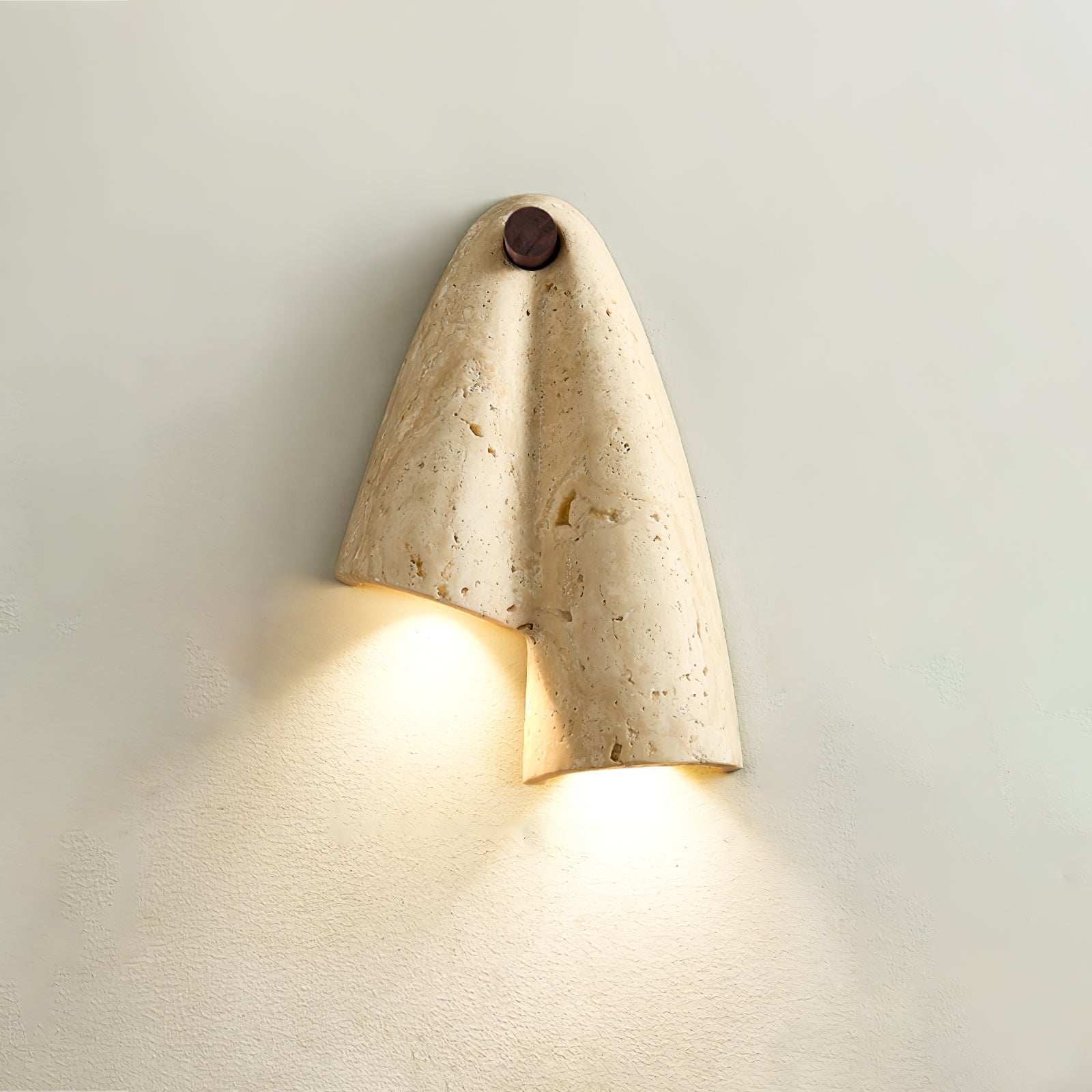 Amphitrite - Draped Travertine Wall Sconce