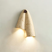 Amphitrite - Draped Travertine Wall Sconce