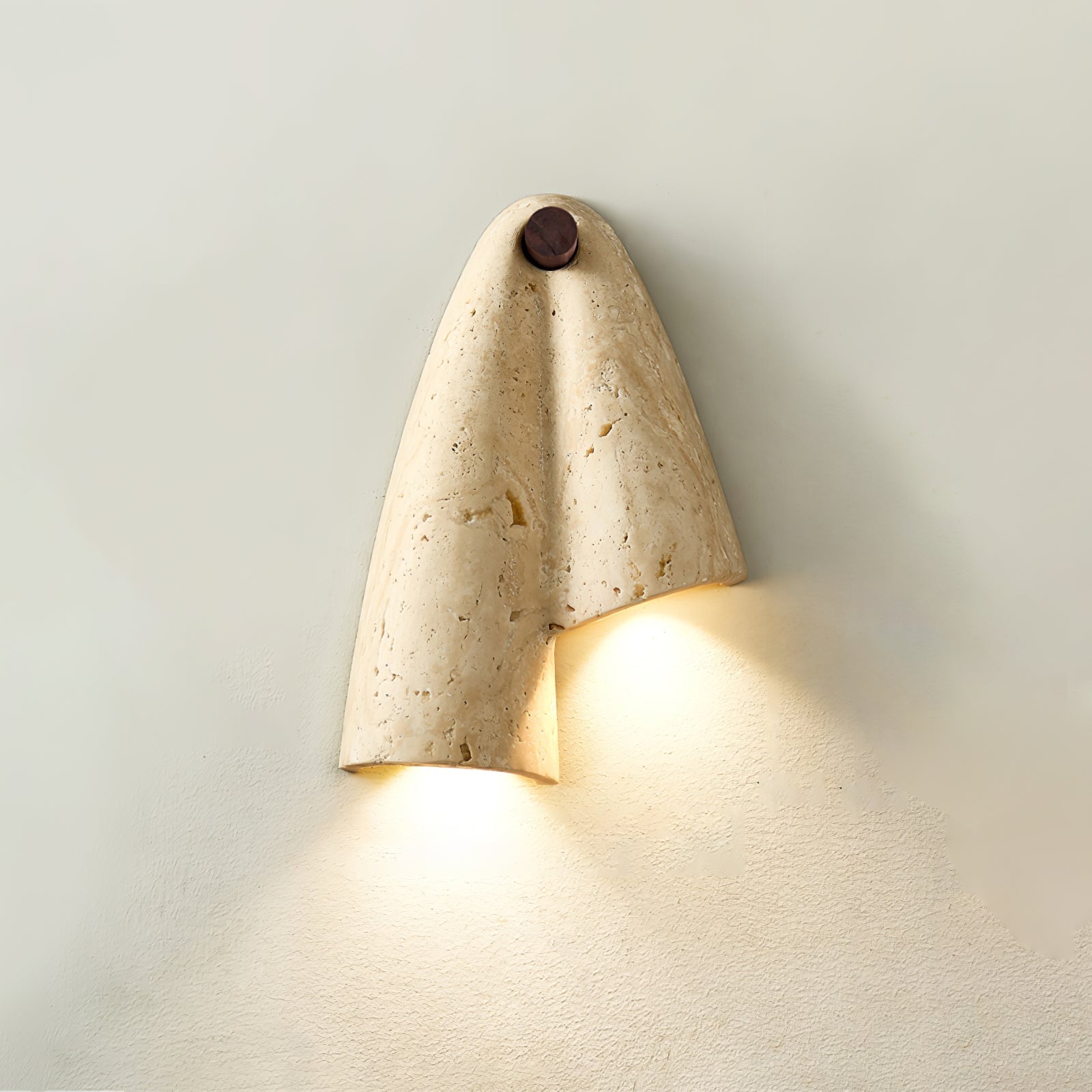 Amphitrite - Draped Travertine Wall Sconce