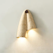 Amphitrite - Draped Travertine Wall Sconce