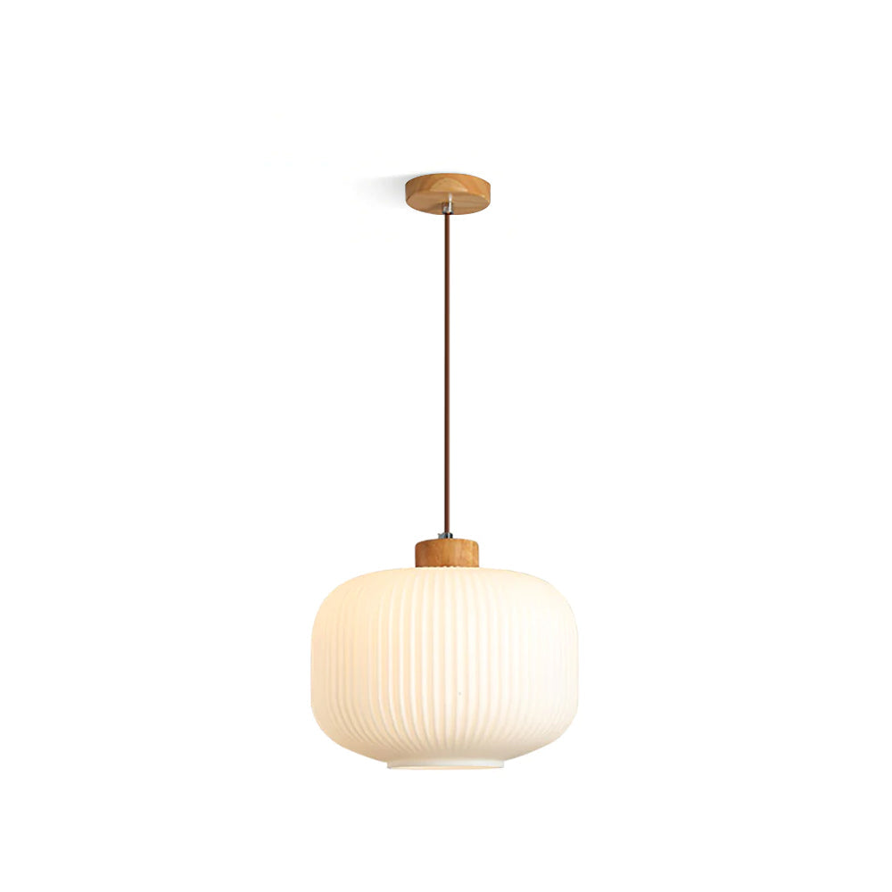Ginny Ribbed Glass Acorn Pendant Light