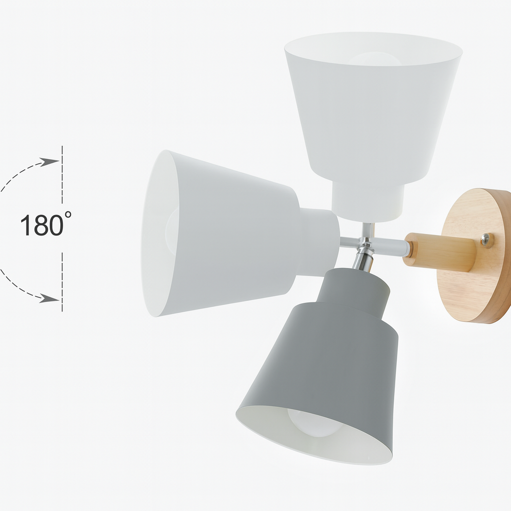 Strophios - Rotating Wood Wall Sconce