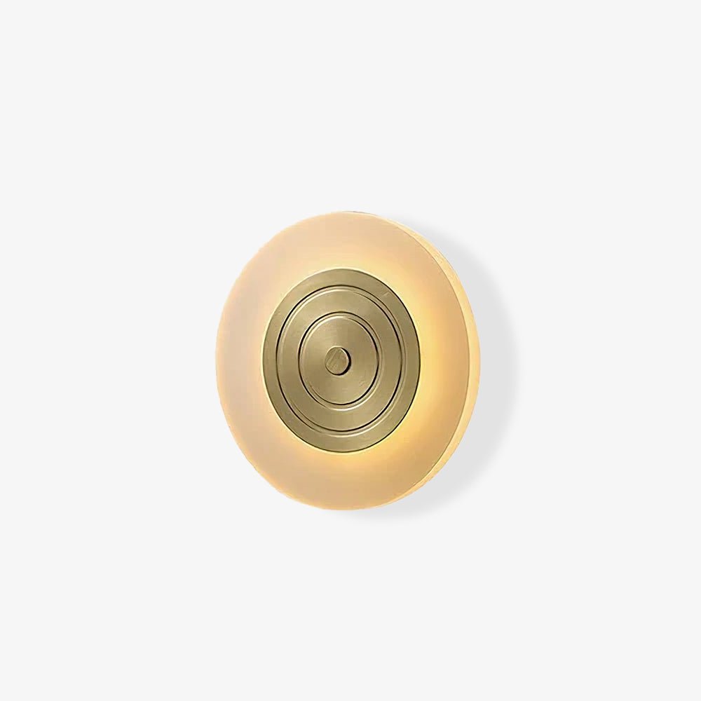 Pleione - Polished Brass and Frosted Wall Lamp