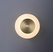 Pleione - Polished Brass and Frosted Wall Lamp