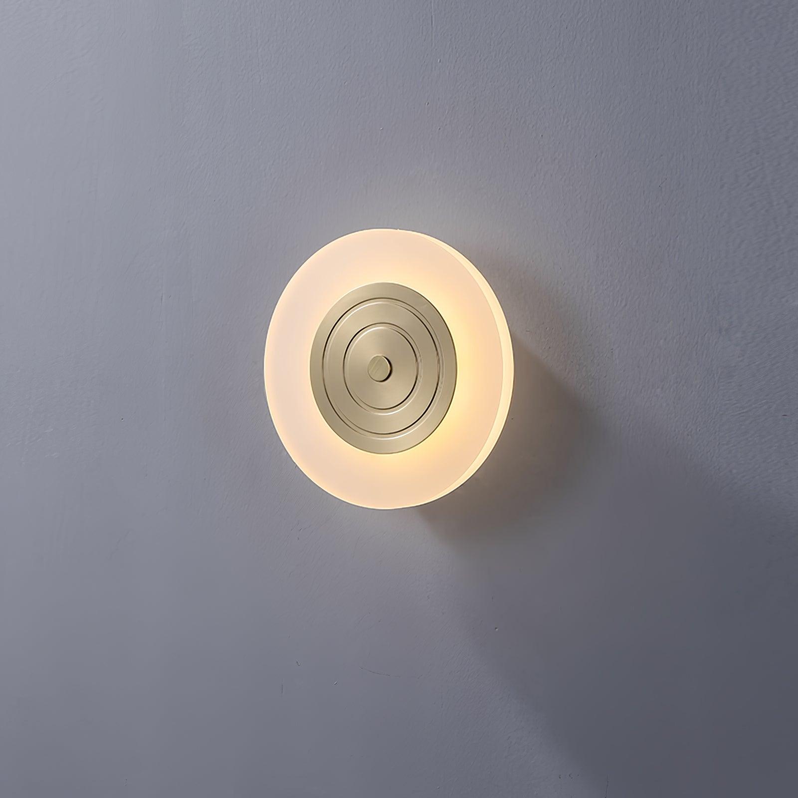 Pleione - Polished Brass and Frosted Wall Lamp