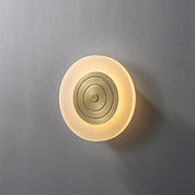 Pleione - Polished Brass and Frosted Wall Lamp