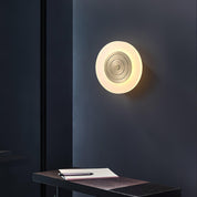 Pleione - Polished Brass and Frosted Wall Lamp