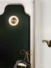 Pleione - Polished Brass and Frosted Wall Lamp