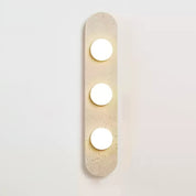 Orthia - Frosted Globe Travertine Sconce