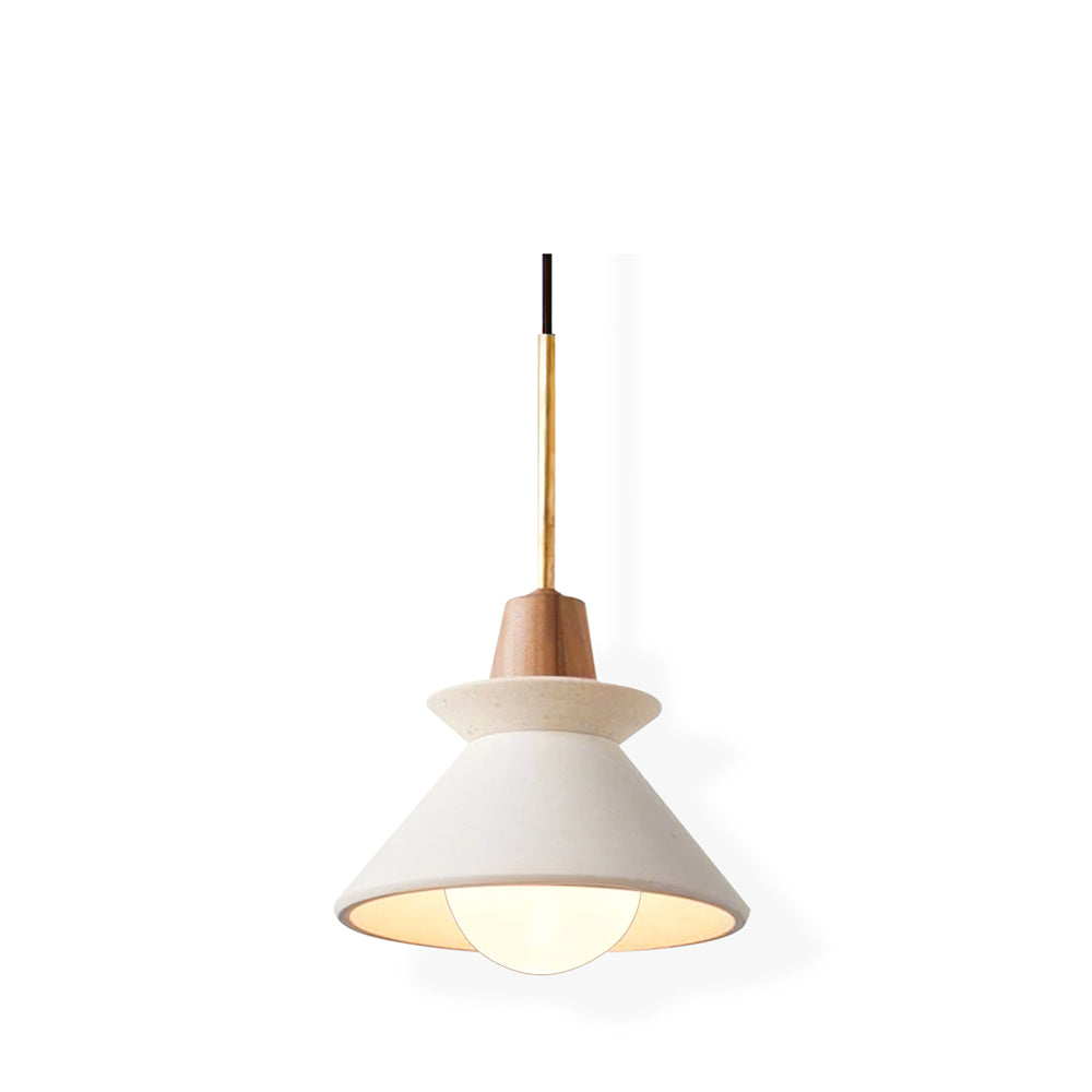 Otis Nordic Cone Resin and Wood Pendant Light