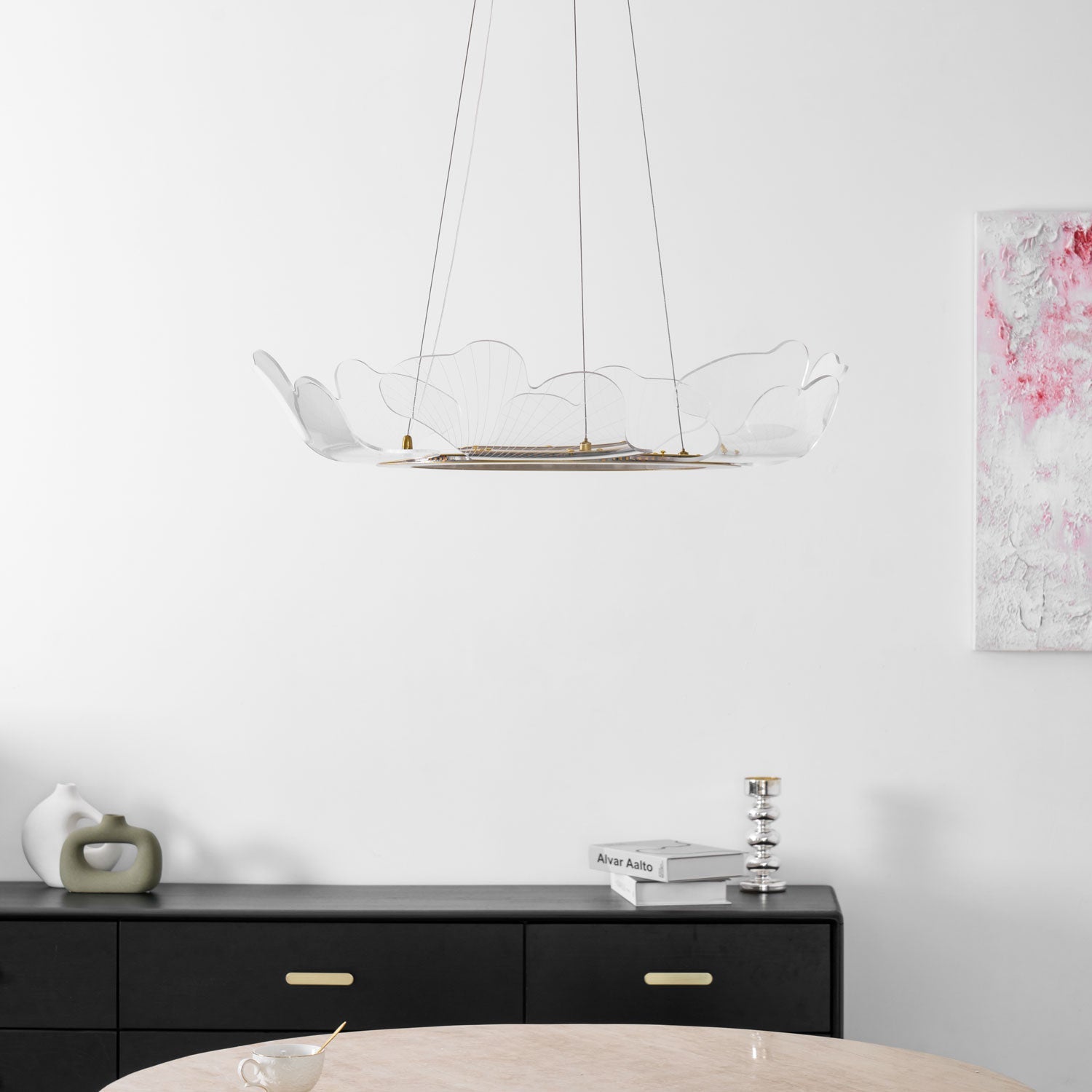 Thalassa - Gold Leaf and Acrylic Chandelier