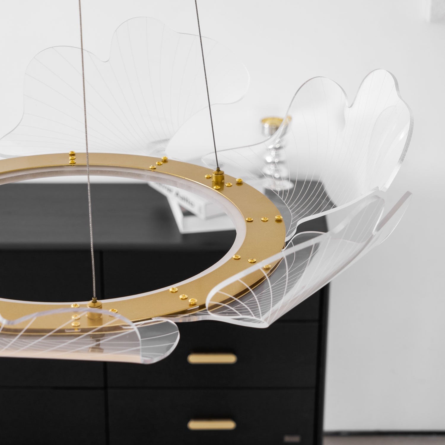 Thalassa - Gold Leaf and Acrylic Chandelier