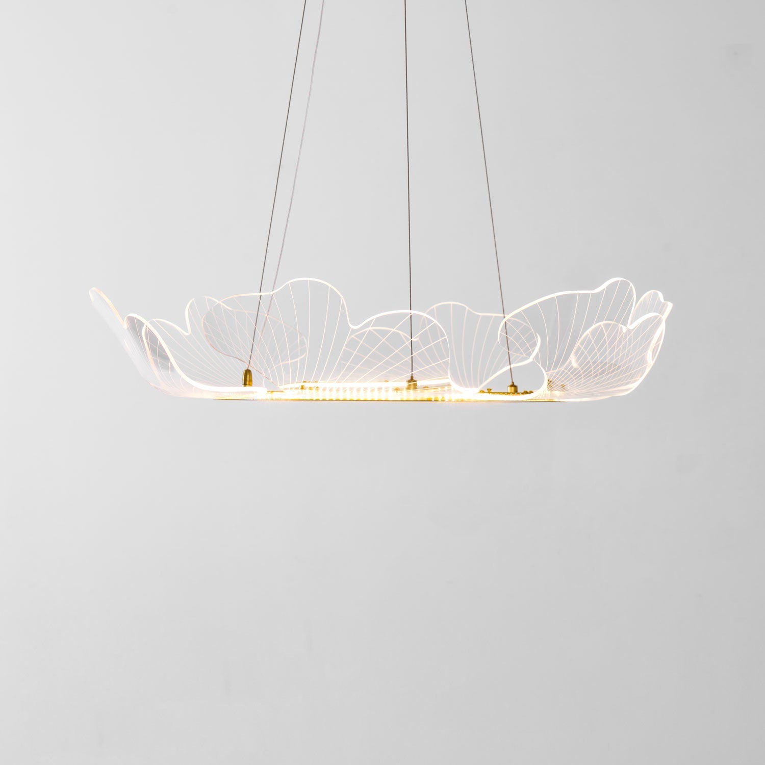 Thalassa - Gold Leaf and Acrylic Chandelier