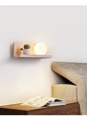 Pherousa - Travertine Shelf Wall Sconce