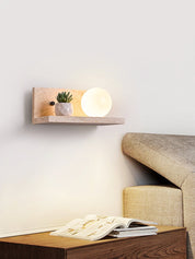 Pherousa - Travertine Shelf Wall Sconce