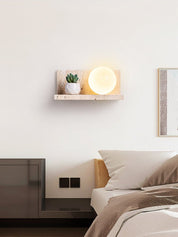 Pherousa - Travertine Shelf Wall Sconce