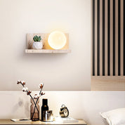 Pherousa - Travertine Shelf Wall Sconce