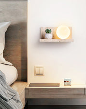Pherousa - Travertine Shelf Wall Sconce