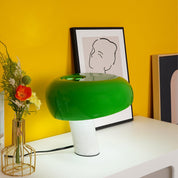 Iole - Carrara Marble and Glazed Metal Table Lamp