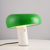 Iole - Carrara Marble and Glazed Metal Table Lamp