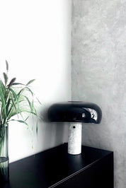 Iole - Carrara Marble and Glazed Metal Table Lamp