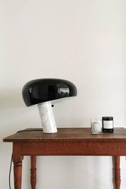 Iole - Carrara Marble and Glazed Metal Table Lamp