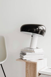 Iole - Carrara Marble and Glazed Metal Table Lamp