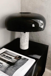 Iole - Carrara Marble and Glazed Metal Table Lamp