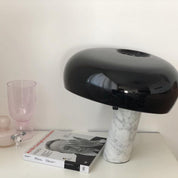 Iole - Carrara Marble and Glazed Metal Table Lamp