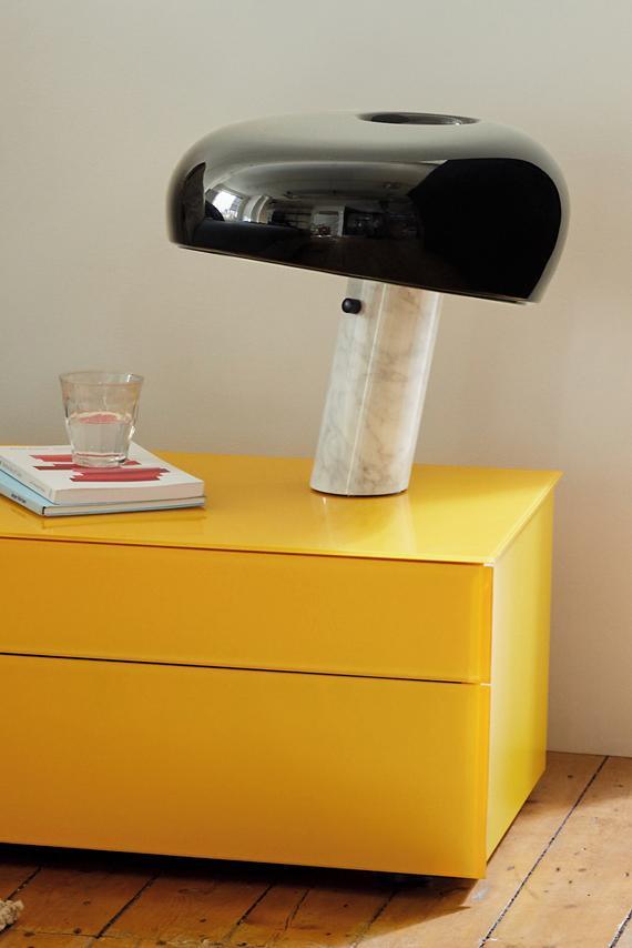 Iole - Carrara Marble and Glazed Metal Table Lamp