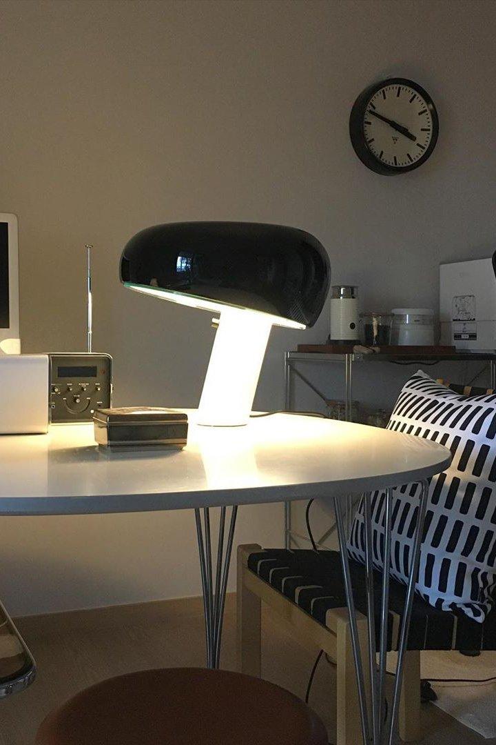 Iole - Carrara Marble and Glazed Metal Table Lamp