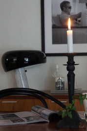 Iole - Carrara Marble and Glazed Metal Table Lamp