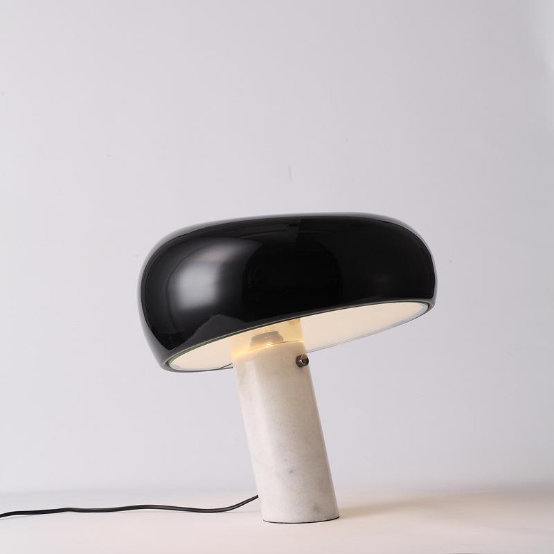 Iole - Carrara Marble and Glazed Metal Table Lamp