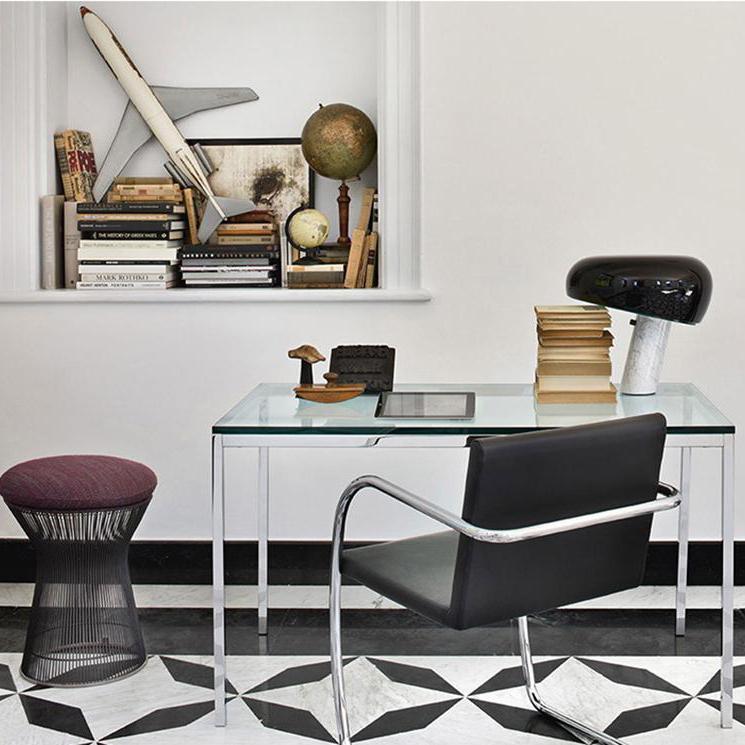 Iole - Carrara Marble and Glazed Metal Table Lamp