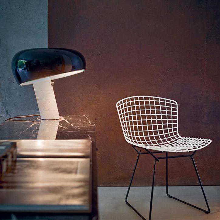 Iole - Carrara Marble and Glazed Metal Table Lamp
