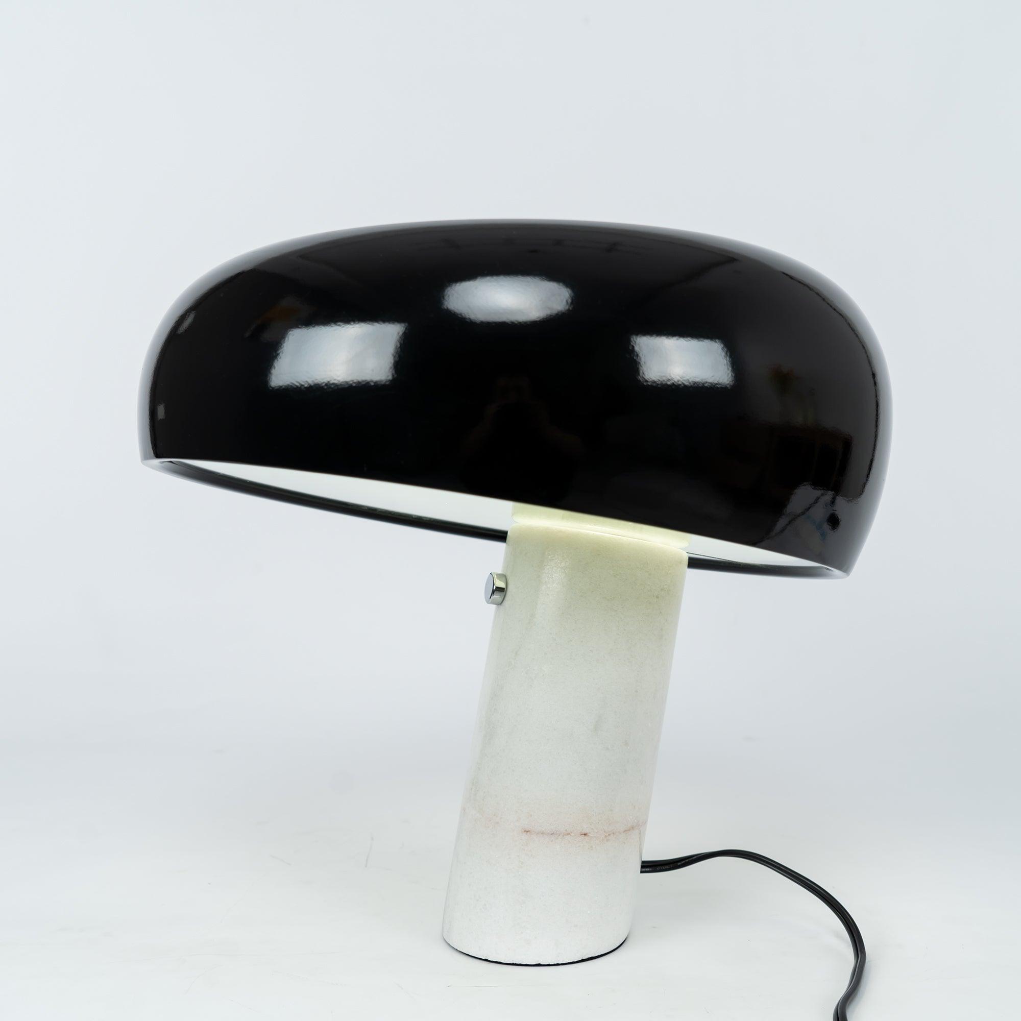 Iole - Carrara Marble and Glazed Metal Table Lamp