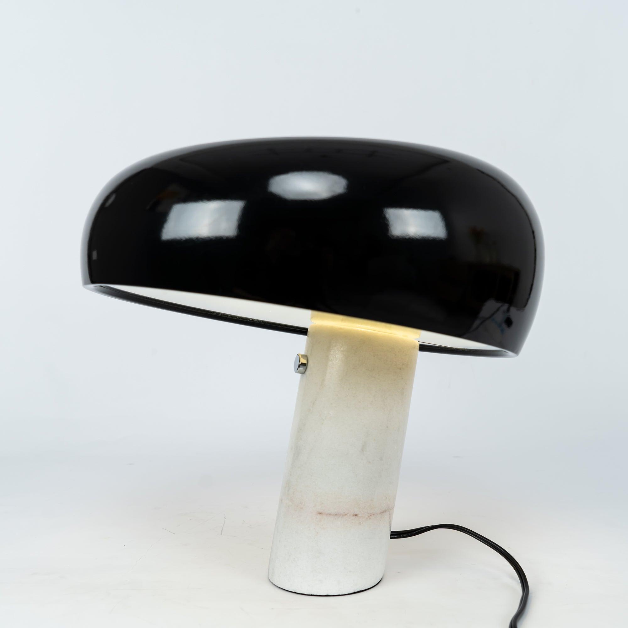 Iole - Carrara Marble and Glazed Metal Table Lamp