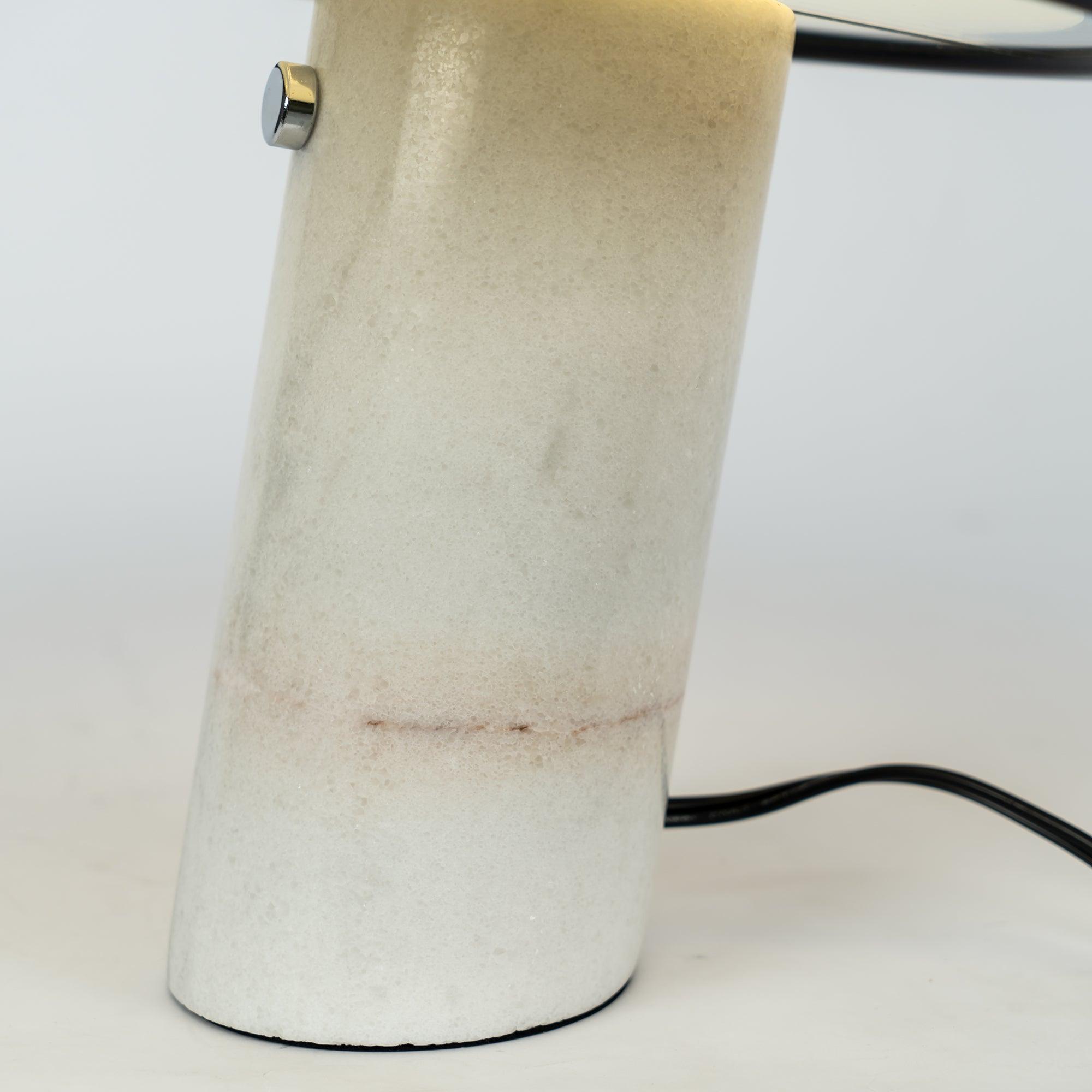 Iole - Carrara Marble and Glazed Metal Table Lamp