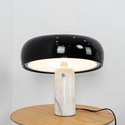 Iole - Carrara Marble and Glazed Metal Table Lamp