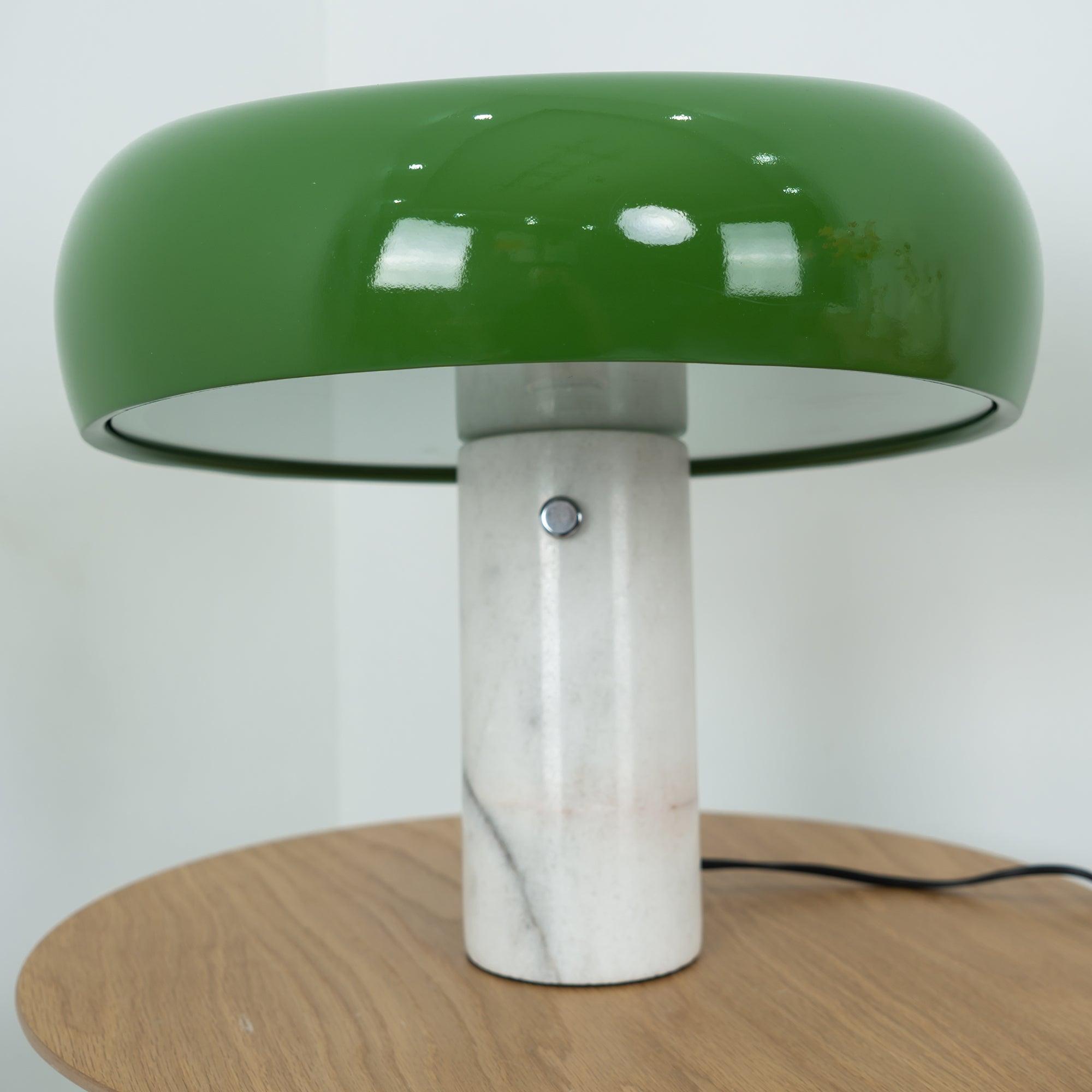 Iole - Carrara Marble and Glazed Metal Table Lamp