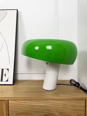 Iole - Carrara Marble and Glazed Metal Table Lamp