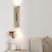 Hyperion - Yellow Travertine Column Wall Light