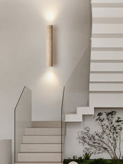 Hyperion - Yellow Travertine Column Wall Light
