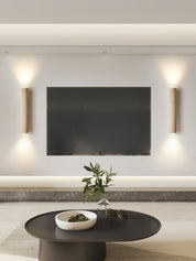 Hyperion - Yellow Travertine Column Wall Light