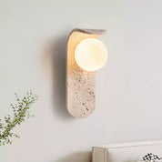 Kallisto - Curved Travertine Wall Lamp
