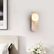 Kallisto - Curved Travertine Wall Lamp