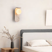 Kallisto - Curved Travertine Wall Lamp