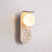 Kallisto - Curved Travertine Wall Lamp
