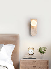 Kallisto - Curved Travertine Wall Lamp