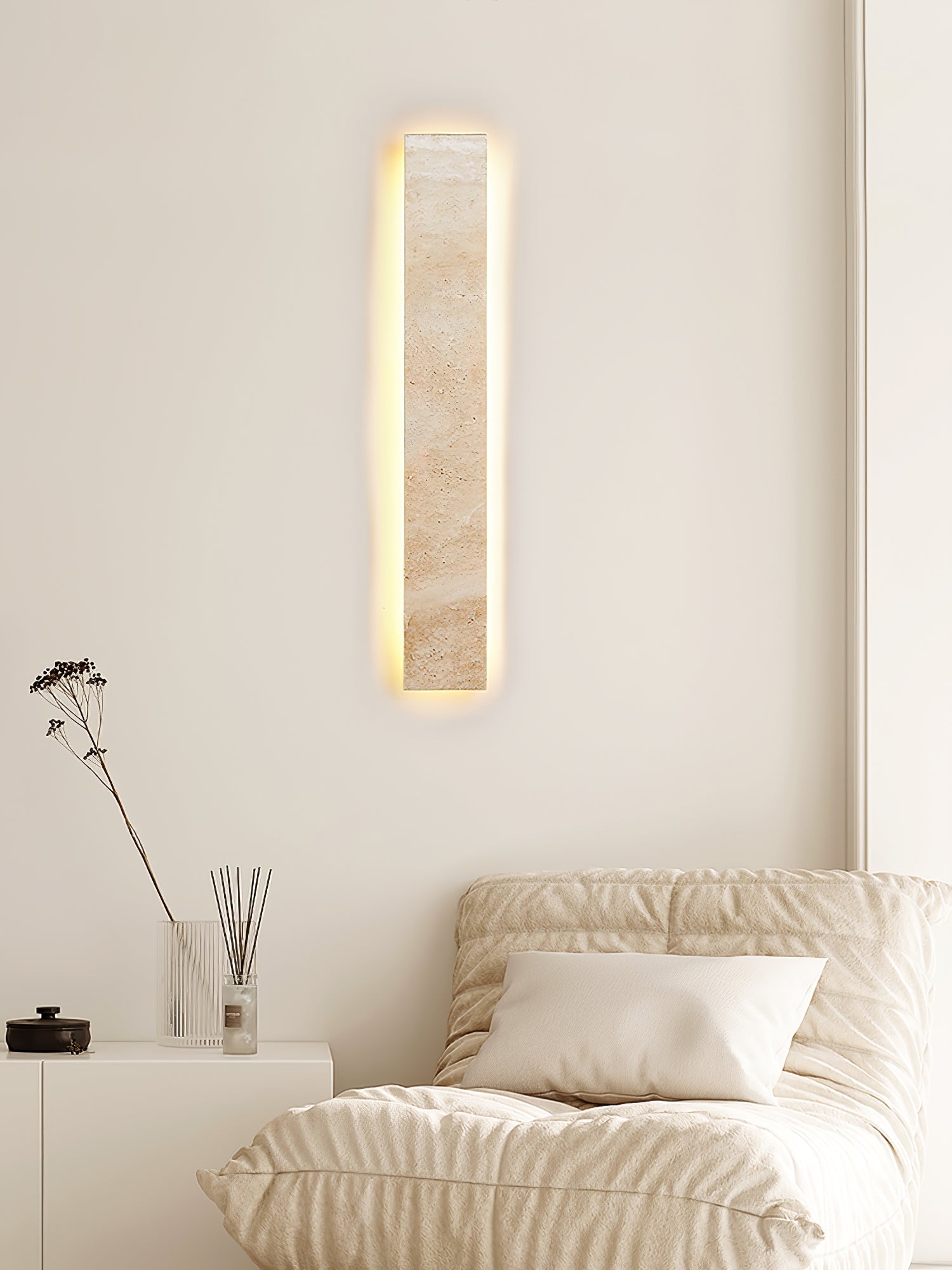 Iapetos - Slim Travertine Wall Light